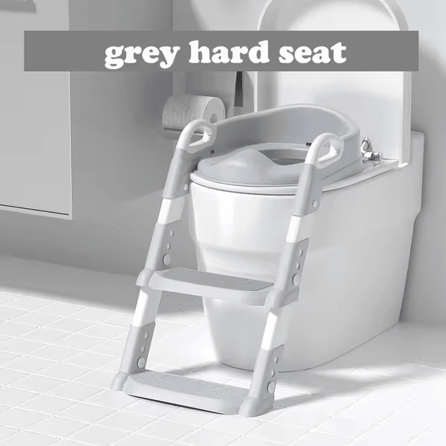 Foldable child seat for easy toilet use