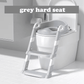 Foldable child seat for easy toilet use 